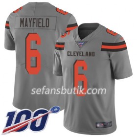 Cleveland Browns Tröjor Baker Mayfield 6 Nike Grå 100th - Herr